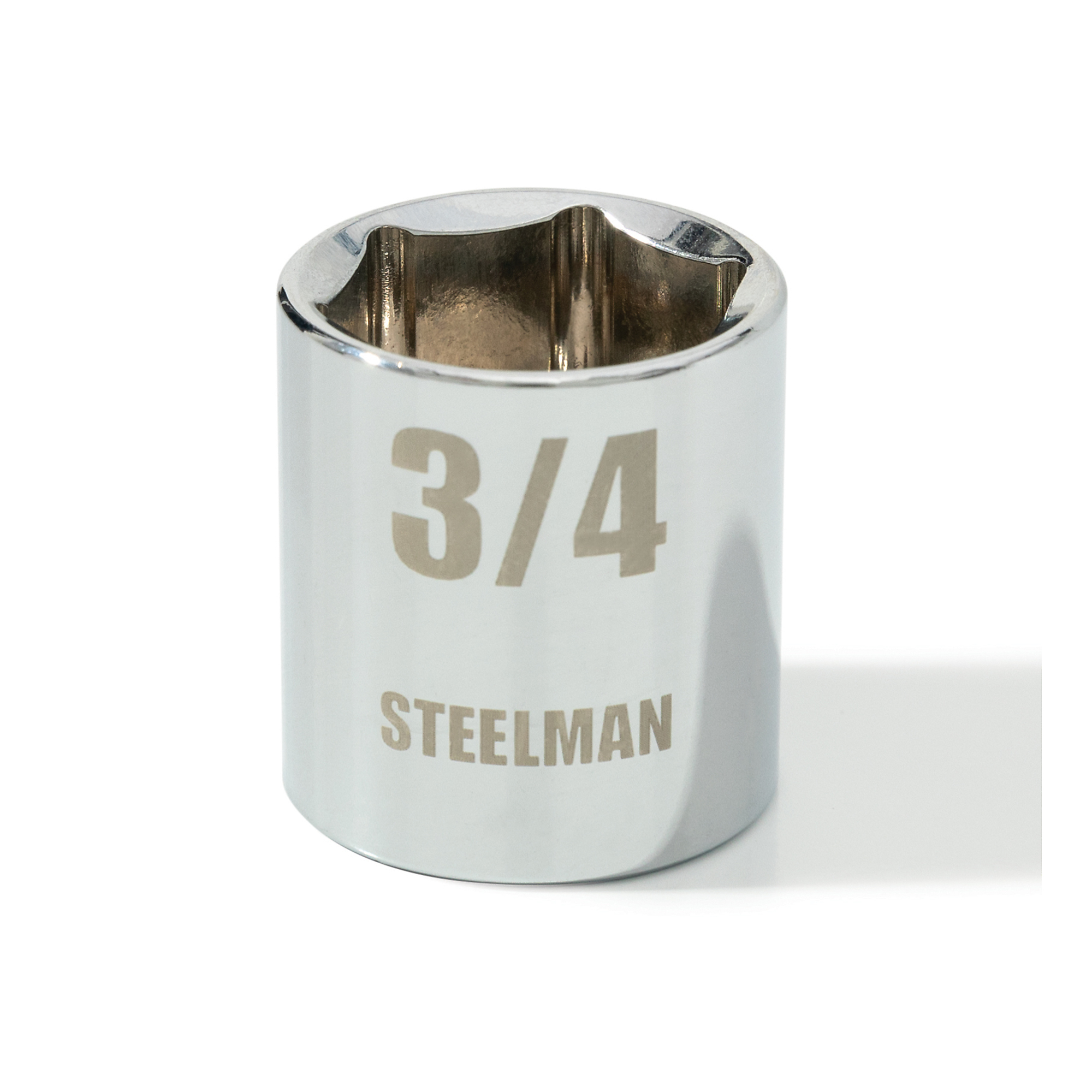 STEELMAN 3/8-Inch Drive x 3/4-Inch Shallow 6-Point SAE Single Socket, Model# 78210